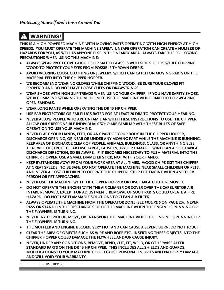 Protecting yourself and those around you | DR Power 13 HP Towable User Manual | Page 10 / 56