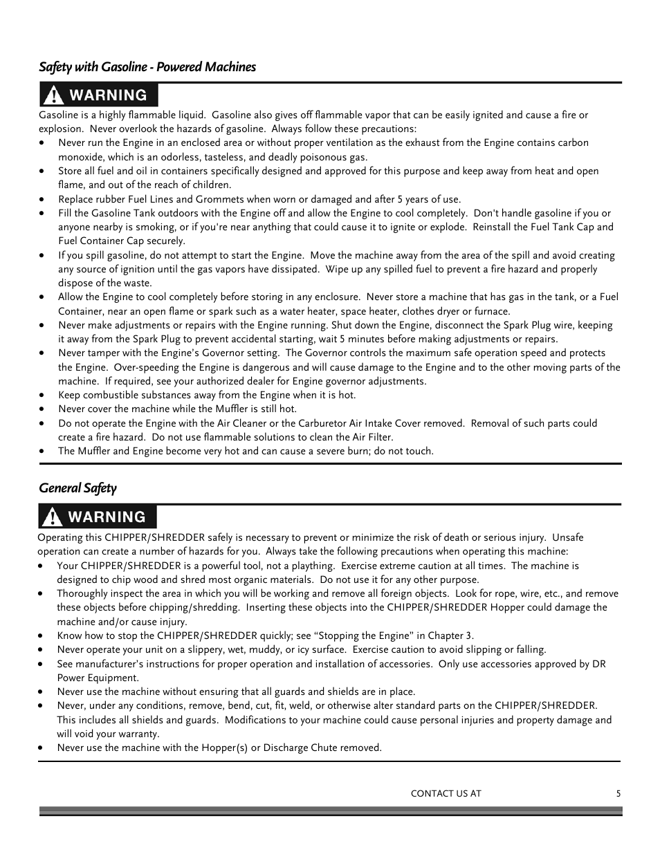 DR Power 11.5 FPT User Manual | Page 5 / 36