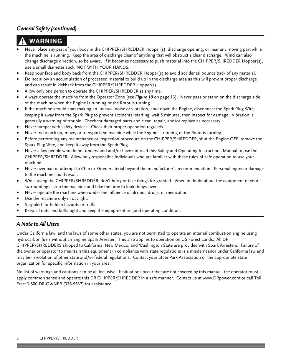 DR Power 11.5 FPT User Manual | Page 6 / 36