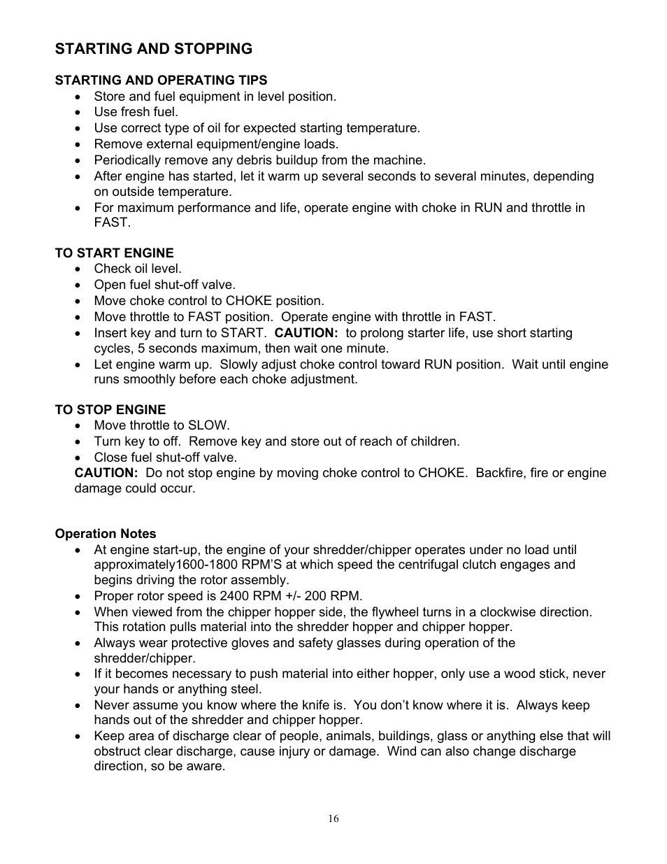 DR Power 18 HP (June 2004 - Present) User Manual | Page 16 / 36