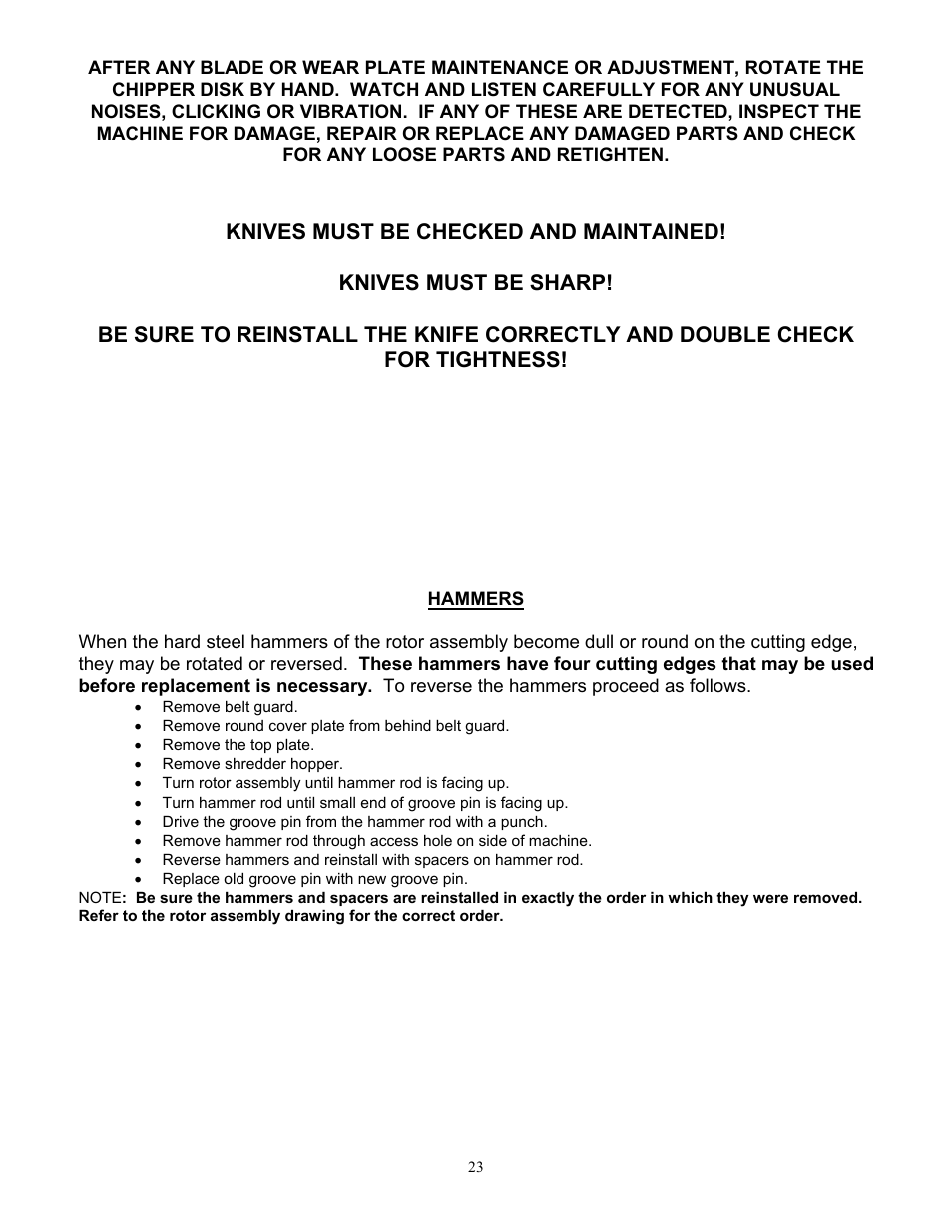 DR Power 18 HP (June 2004 - Present) User Manual | Page 23 / 36