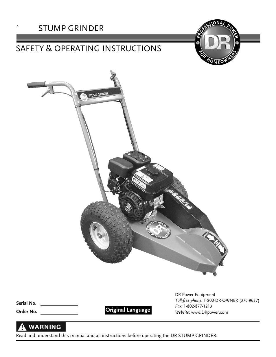 DR Power 9 HP Pro (March 2010 - June 2012) User Manual | 32 pages