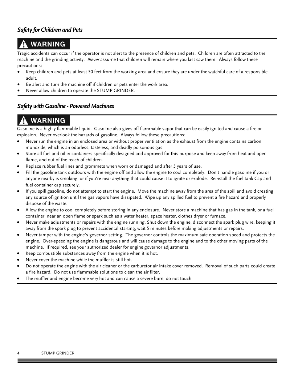 DR Power 14.5 HP Pro (November 2014 - Present) User Manual | Page 4 / 32