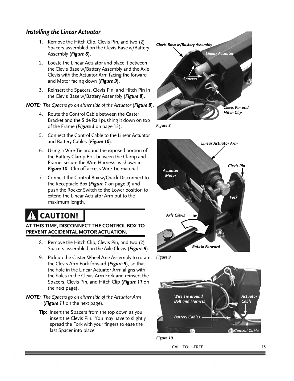 Installing the linear actuator | DR Power 48 Power Grader without Remote User Manual | Page 19 / 42