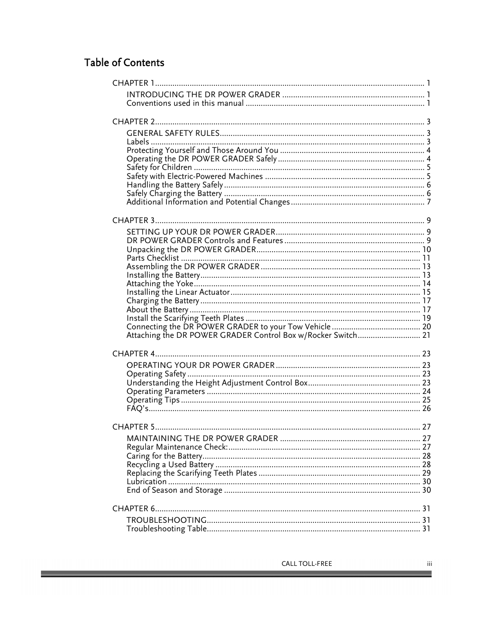 DR Power 48 Power Grader without Remote User Manual | Page 3 / 42