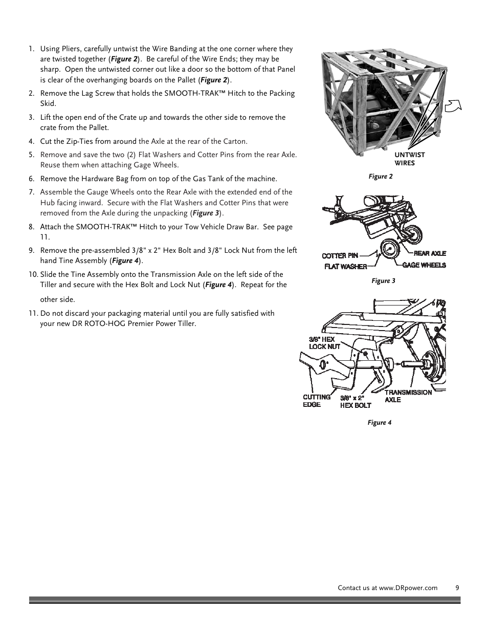 DR Power Premier Tow-Behind Power Tiller Roto-Hog (Dec. 2012 - Present) User Manual | Page 9 / 26