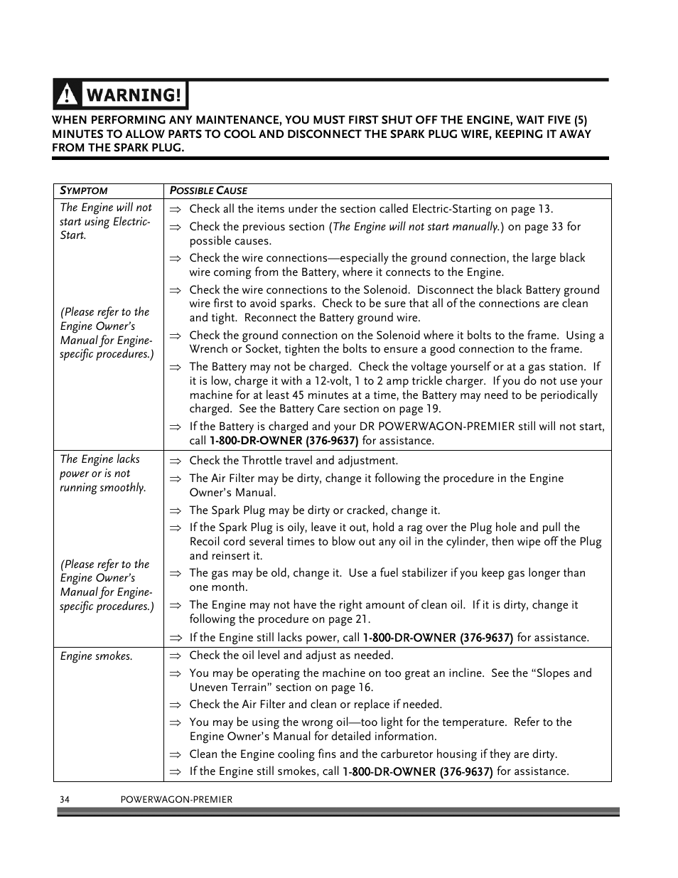 DR Power 6.25 Premier Power Wagon User Manual | Page 38 / 50