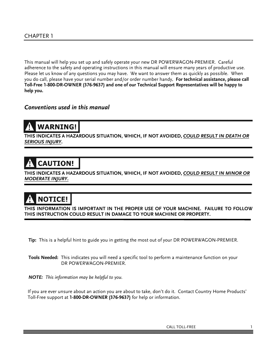 Introducing the dr powerwagon-premier | DR Power 6.25 Premier Power Wagon User Manual | Page 5 / 50