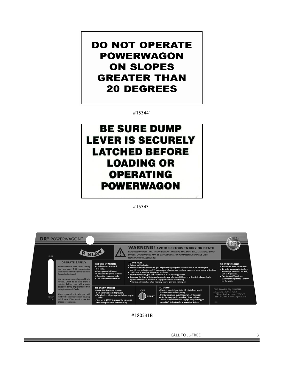 DR Power 6.25 Premier Power Wagon User Manual | Page 7 / 50