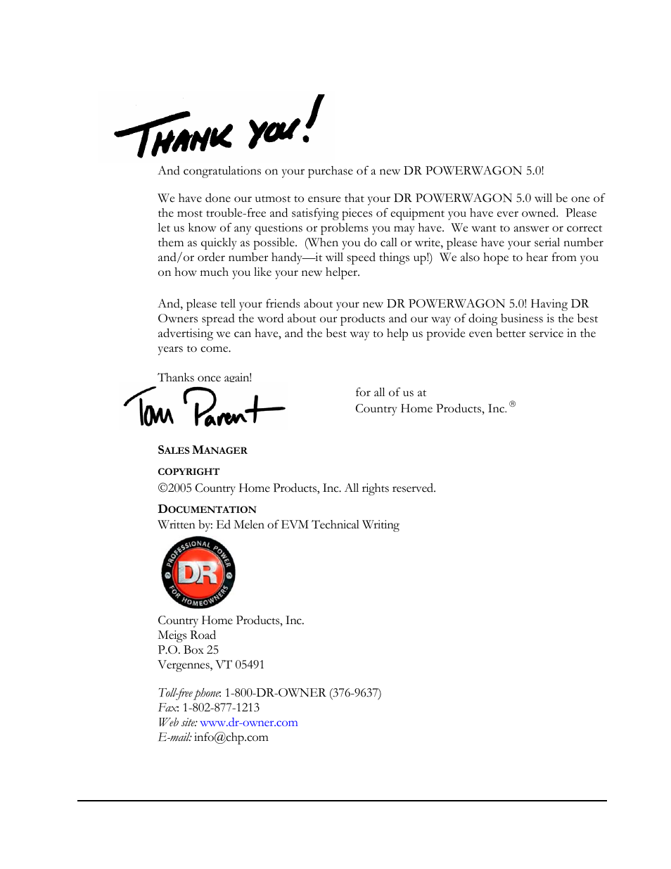 DR Power 5.00 HP Power Wagon User Manual | Page 2 / 40