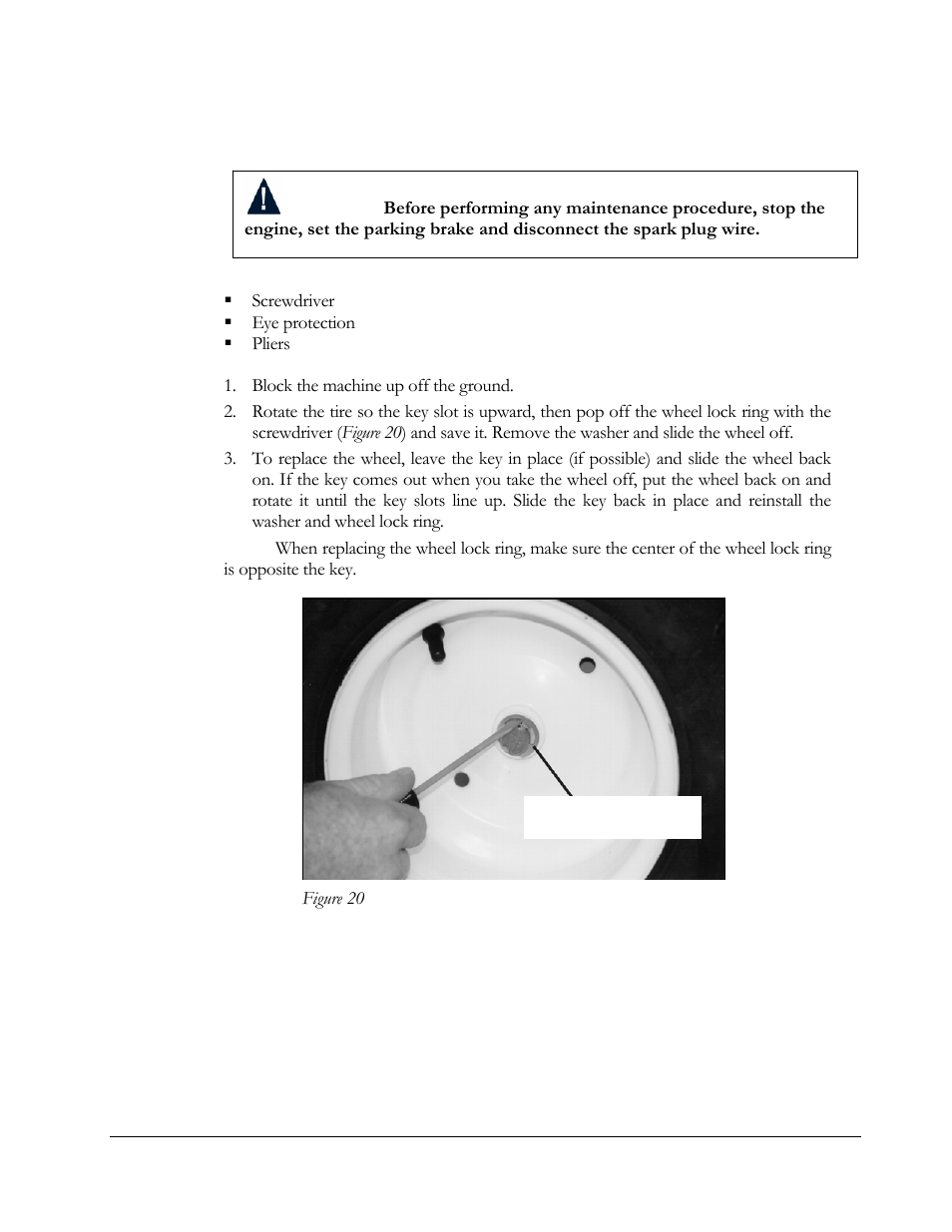 Removing and replacing the front wheels | DR Power 5.00 HP Power Wagon User Manual | Page 25 / 40