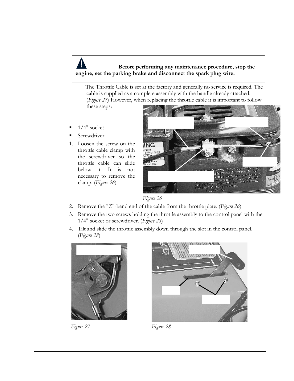 Replacing the throttle cable | DR Power 5.00 HP Power Wagon User Manual | Page 29 / 40