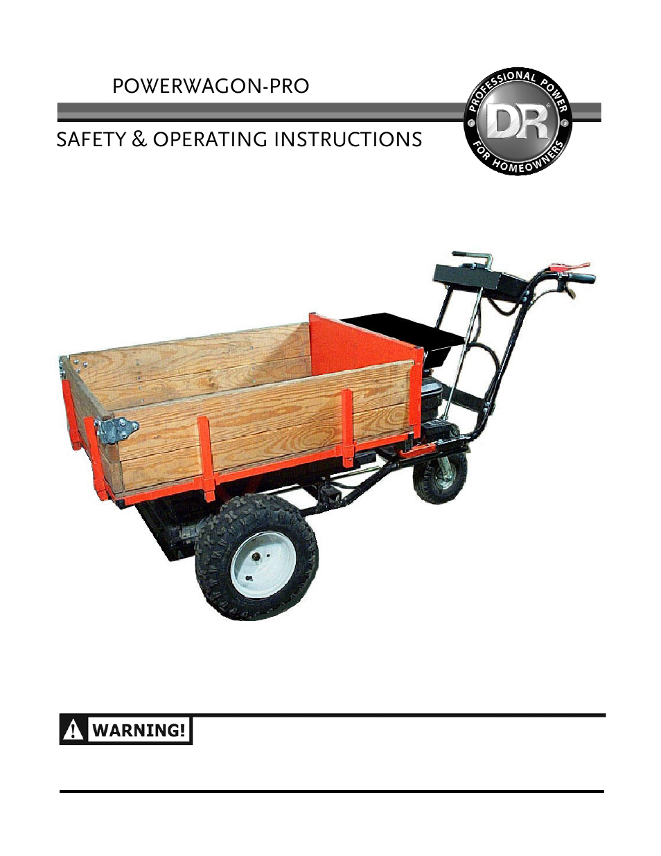 DR Power 8.25 Pro Power Wagon (February 2007 - February 2009) User Manual | 54 pages