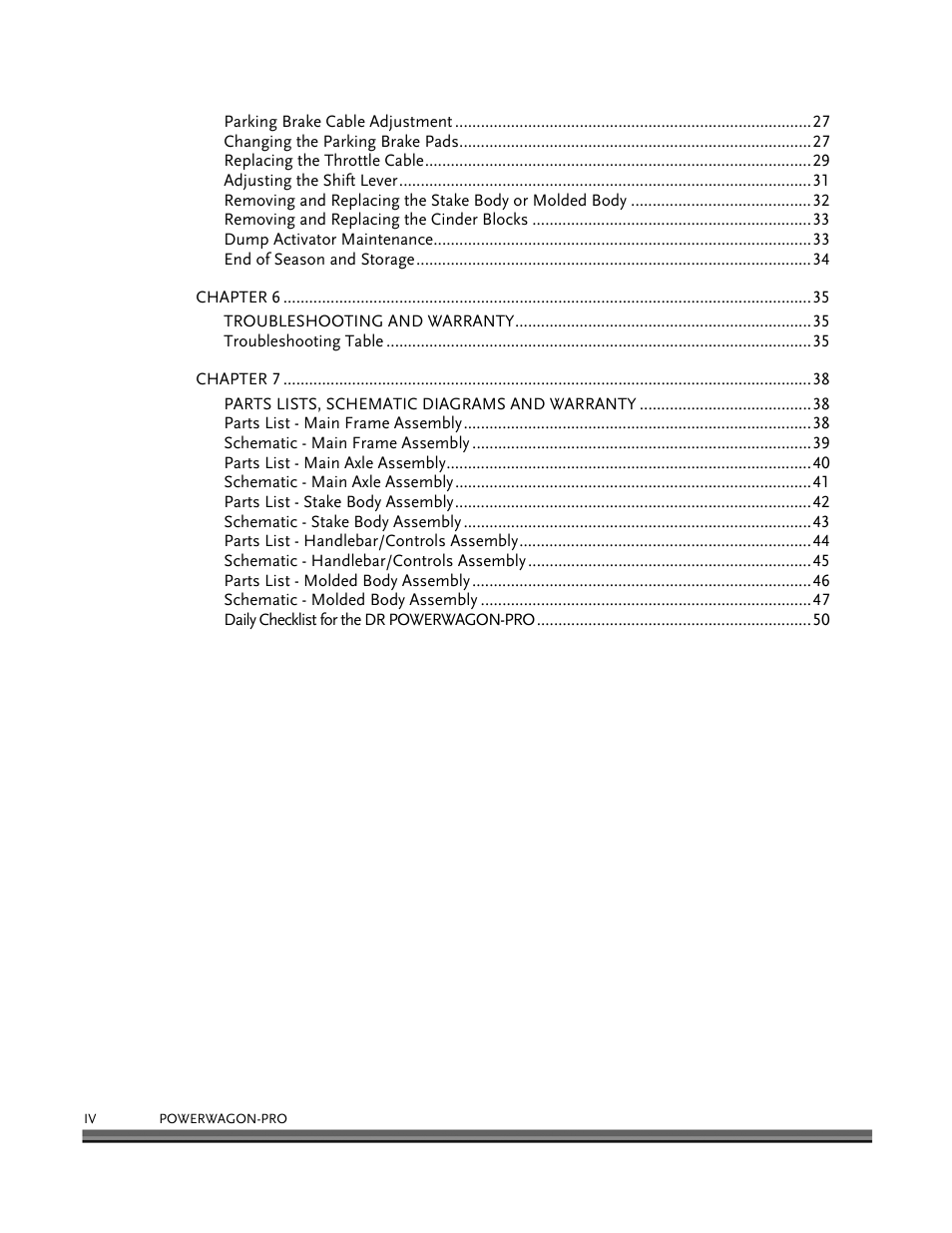 DR Power 8.25 Pro Power Wagon (February 2007 - February 2009) User Manual | Page 4 / 54