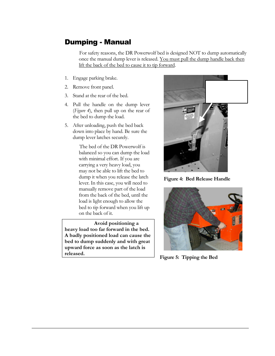 Dumping - manual | DR Power Powerwolf Power Wagon User Manual | Page 20 / 52