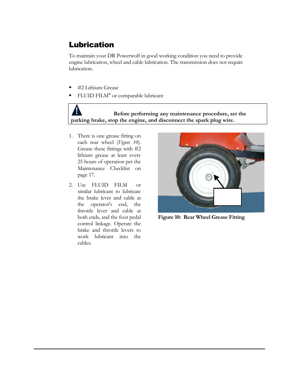 Lubrication | DR Power Powerwolf Power Wagon User Manual | Page 25 / 52