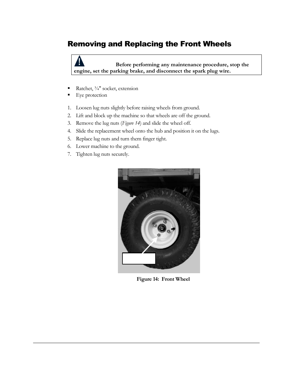 Removing and replacing the front wheels | DR Power Powerwolf Power Wagon User Manual | Page 28 / 52