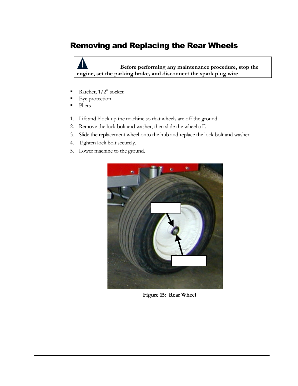 Removing and replacing the rear wheels | DR Power Powerwolf Power Wagon User Manual | Page 29 / 52