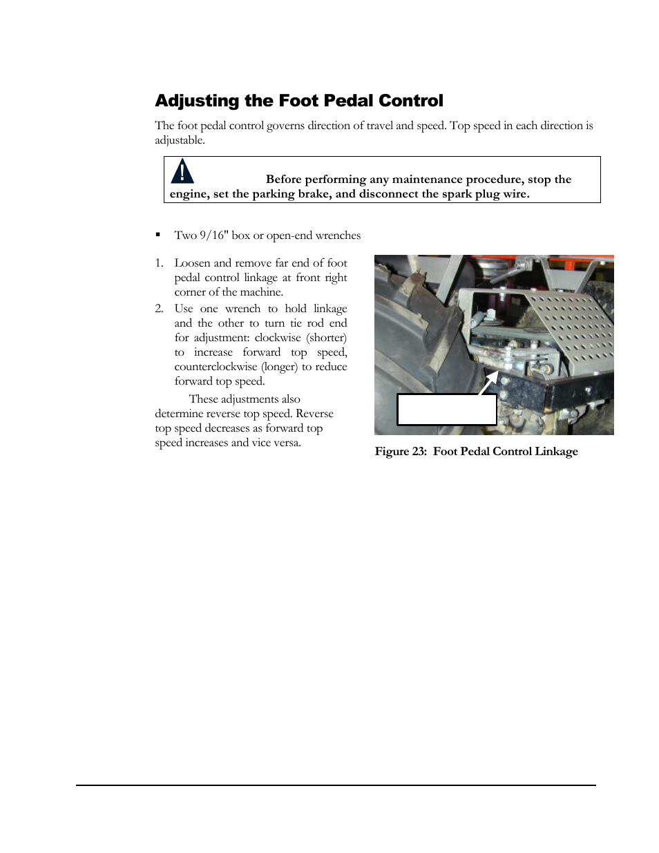 Adjusting the foot pedal control | DR Power Powerwolf Power Wagon User Manual | Page 35 / 52