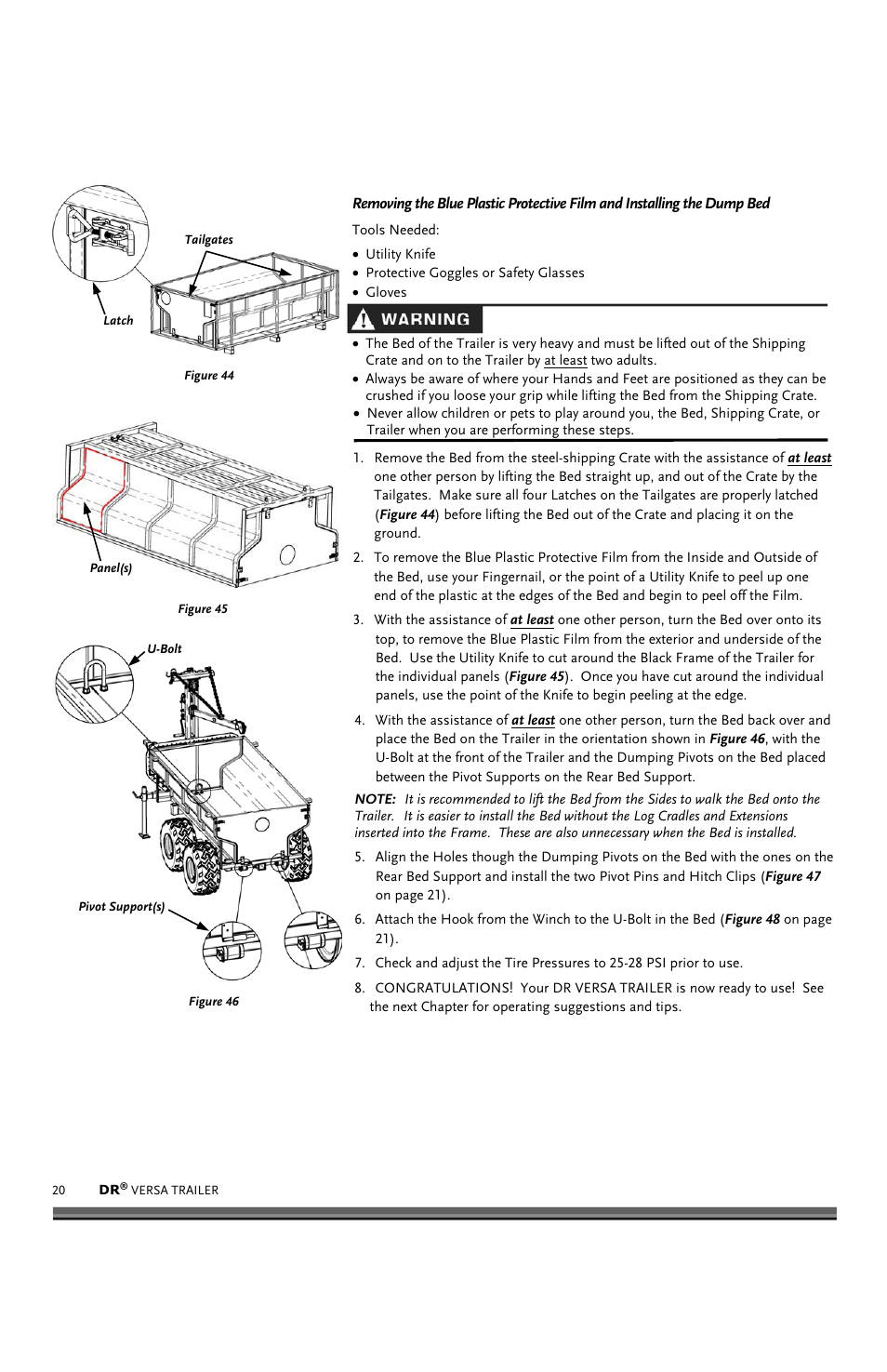 DR Power VT1 (1-ton) (Feb 2012 - Present) User Manual | Page 20 / 38