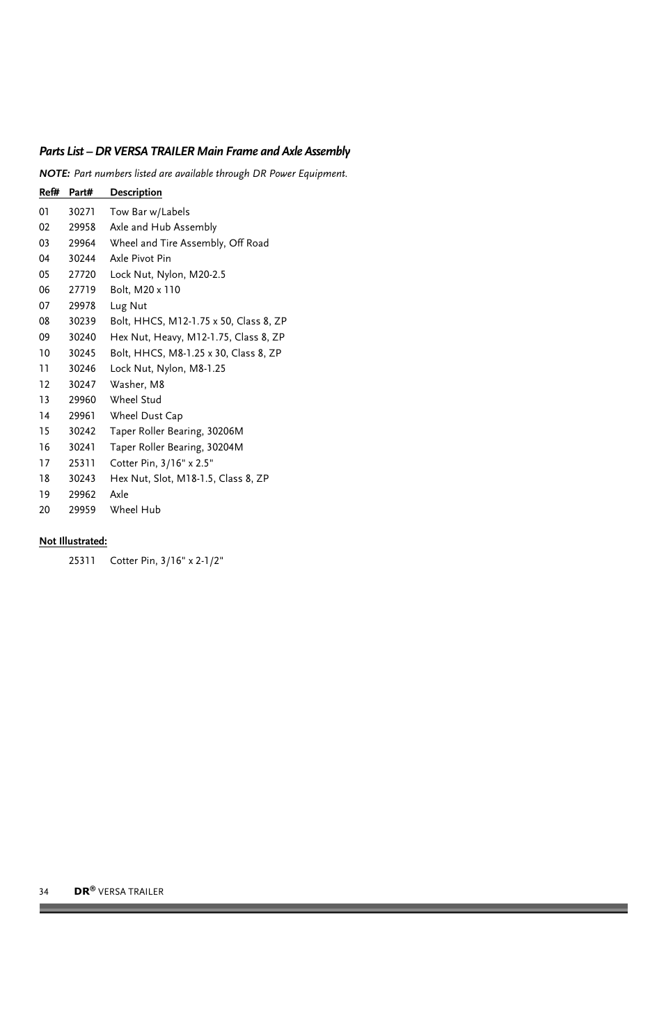 DR Power VT1 (1-ton) (Feb 2012 - Present) User Manual | Page 34 / 38