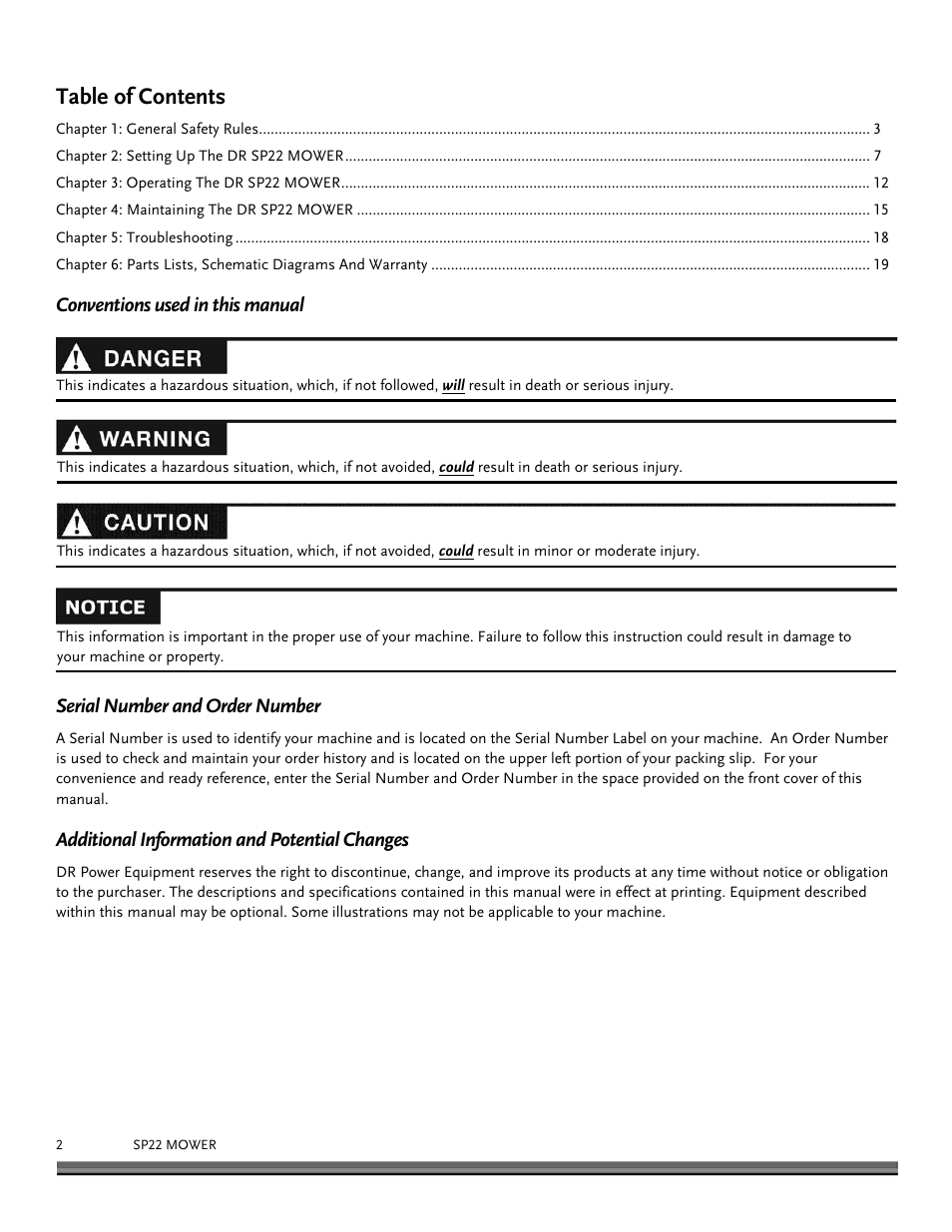 DR Power Lawn Mower Subaru Engine (January 2013 - March 2014) User Manual | Page 2 / 24