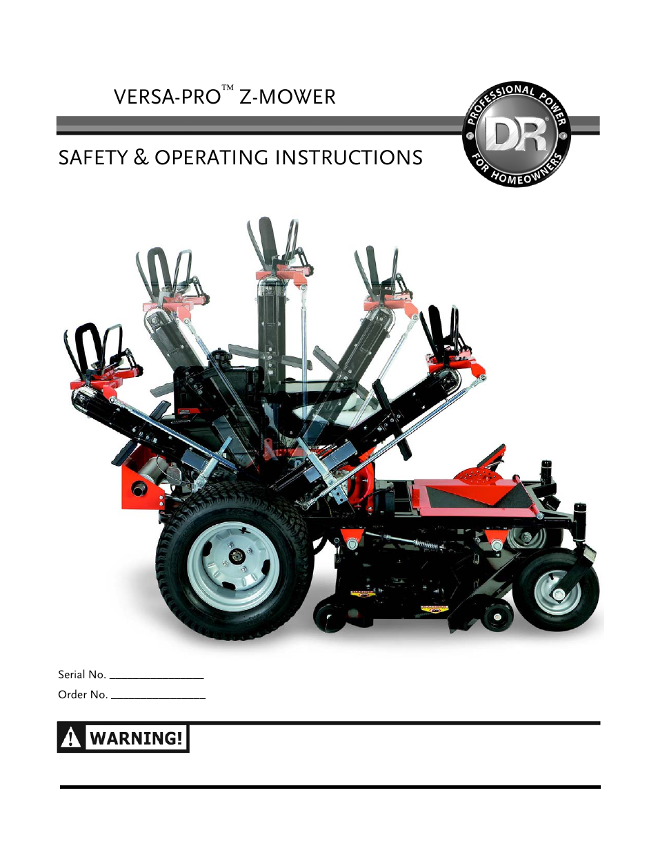 DR Power Z-Mower 19.5 HP Versa-Pro User Manual | 84 pages