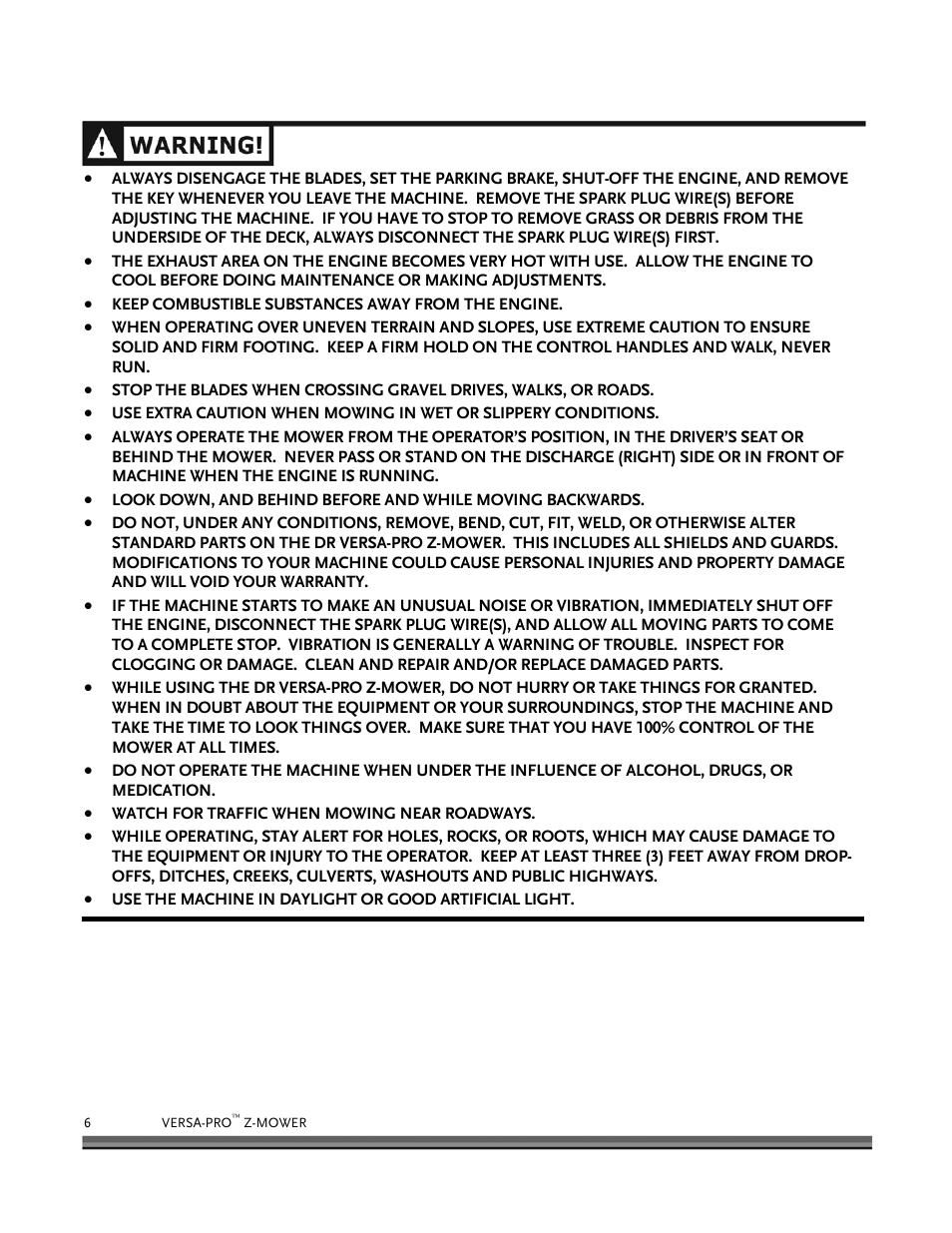 DR Power Z-Mower 19.5 HP Versa-Pro User Manual | Page 10 / 84