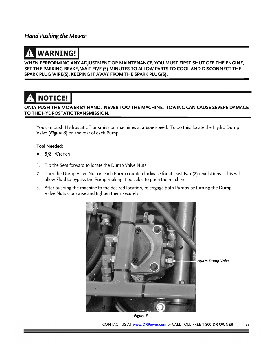 Hand pushing the mower | DR Power Z-Mower 19.5 HP Versa-Pro User Manual | Page 27 / 84