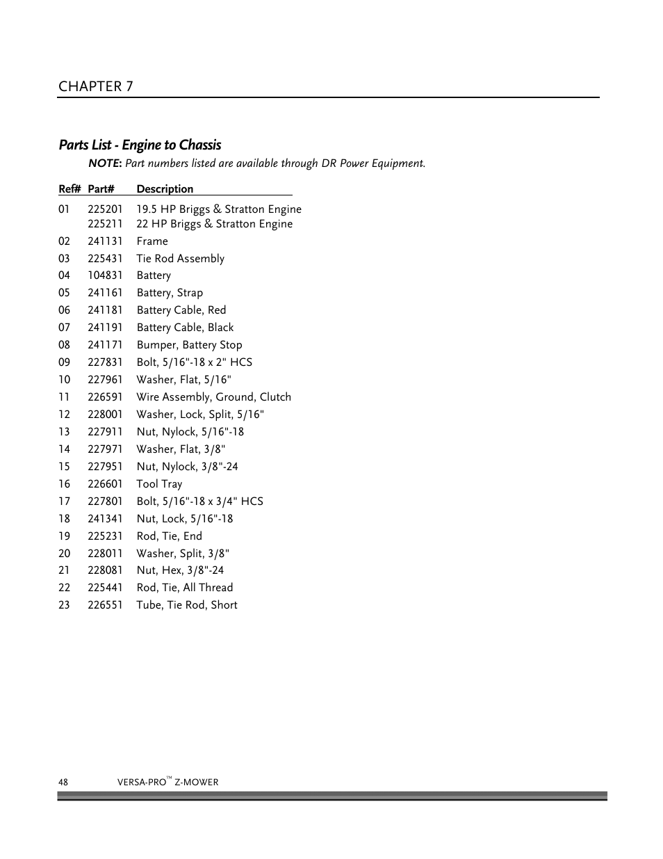 Chapter 7 | DR Power Z-Mower 19.5 HP Versa-Pro User Manual | Page 52 / 84