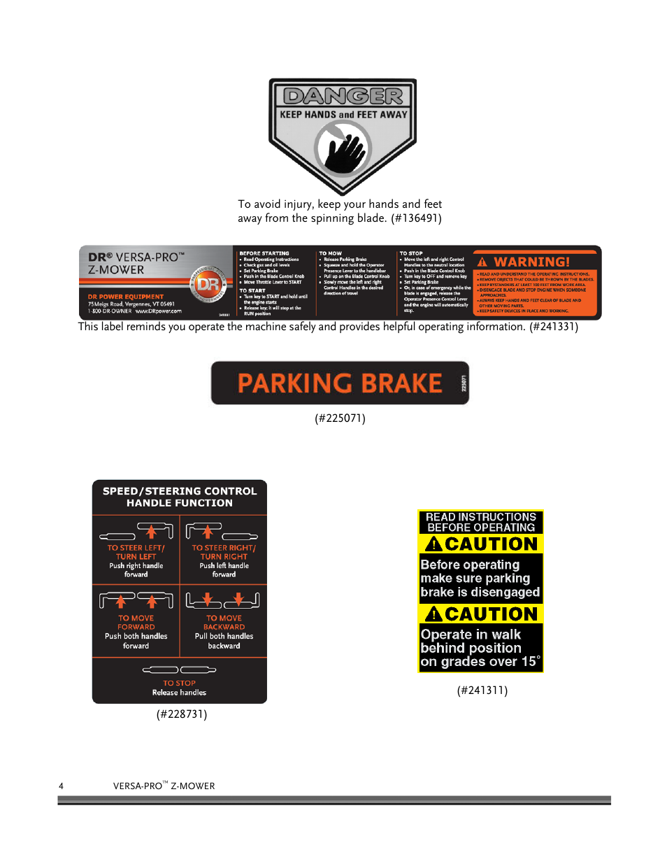 DR Power Z-Mower 19.5 HP Versa-Pro User Manual | Page 8 / 84