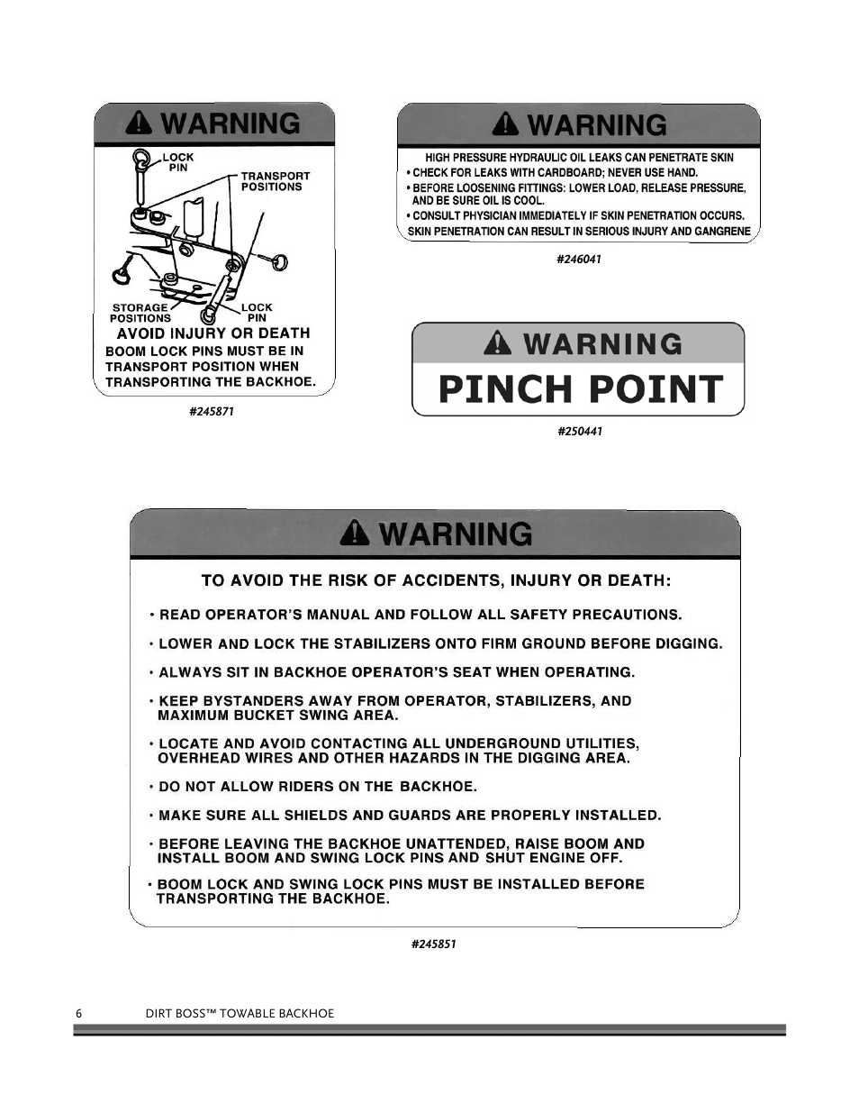 DR Power Backhoe 2008 User Manual | Page 10 / 68