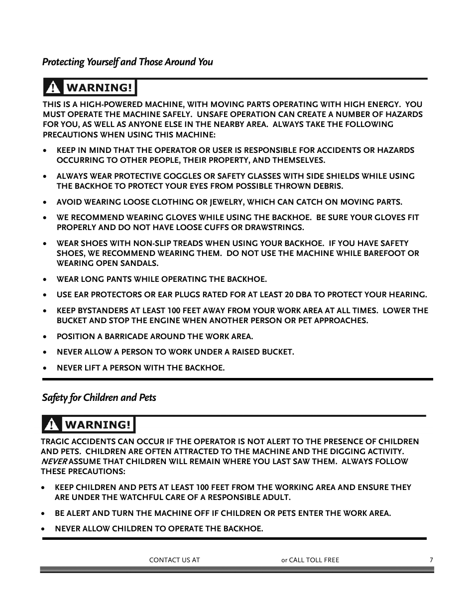 DR Power Backhoe 2008 User Manual | Page 11 / 68