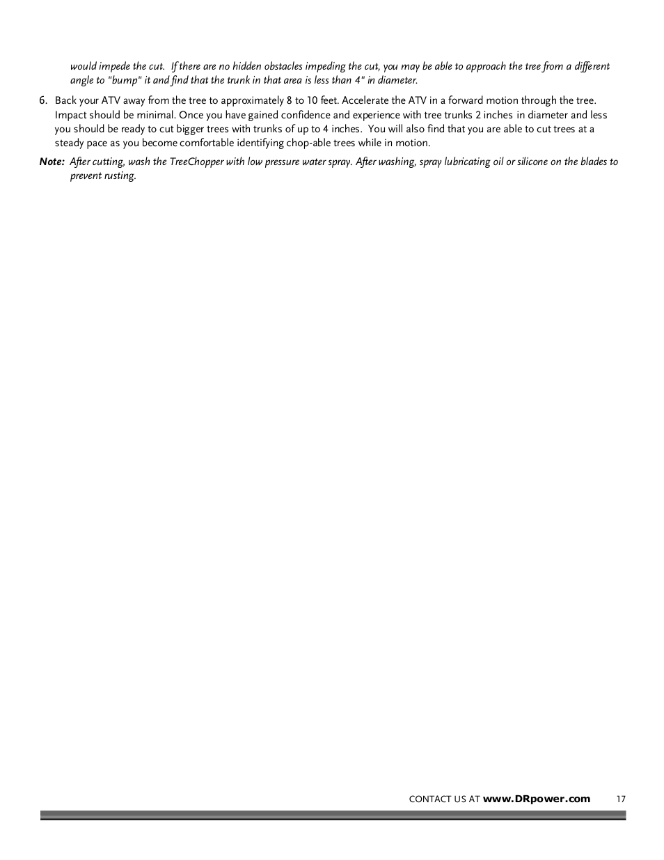 DR Power TreeChopper User Manual | Page 17 / 32