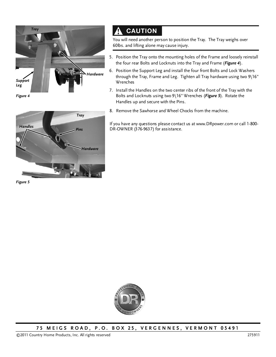 DR Power 27589
 Tray Kit User Manual | Page 2 / 2
