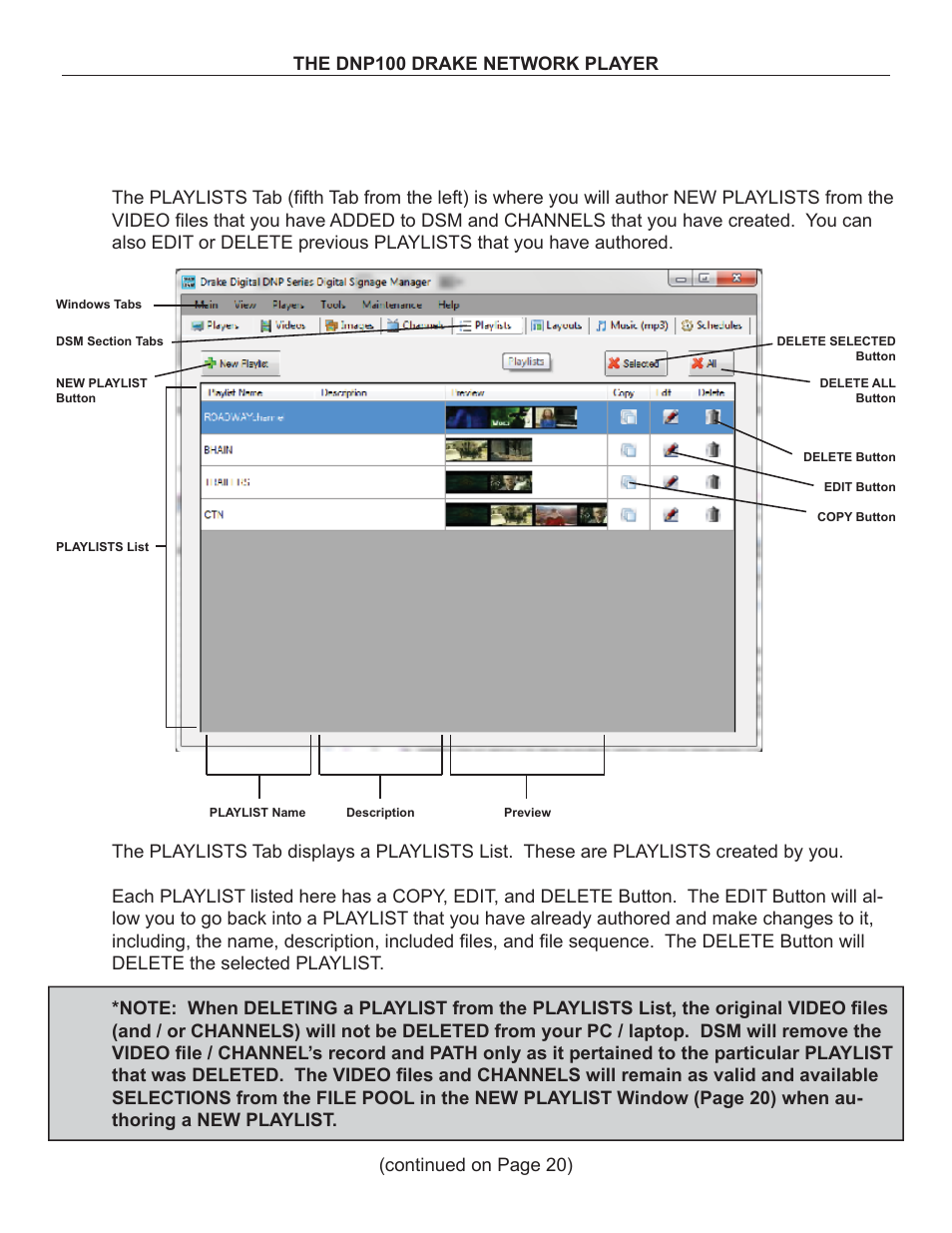 Drake DNP100 Network Media Player User Manual | Page 19 / 44