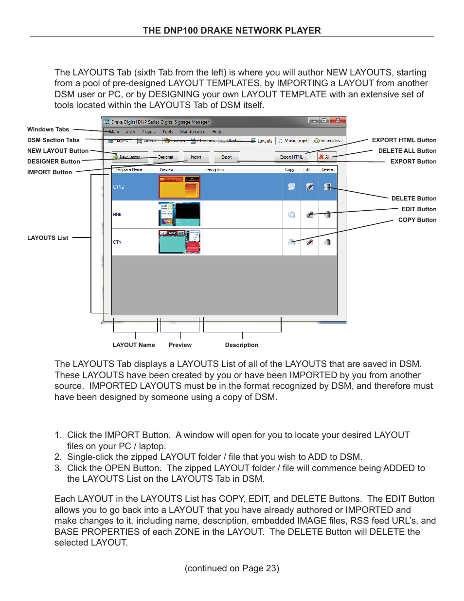 Drake DNP100 Network Media Player User Manual | Page 22 / 44