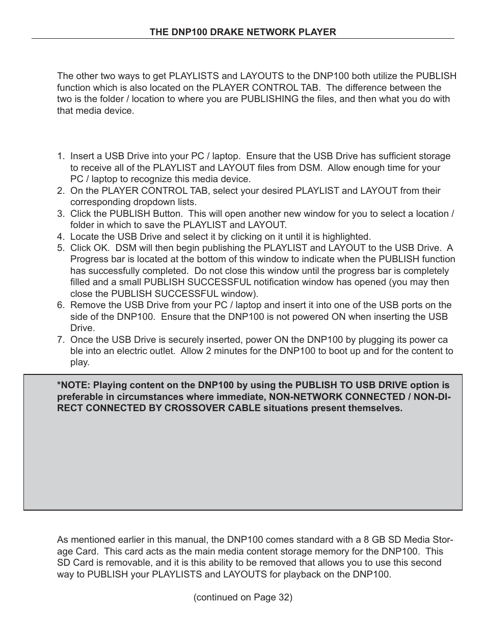 Drake DNP100 Network Media Player User Manual | Page 31 / 44