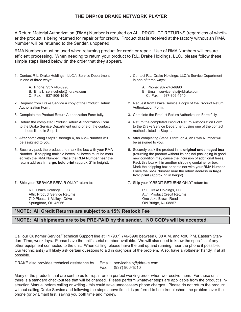 Drake DNP100 Network Media Player User Manual | Page 39 / 44