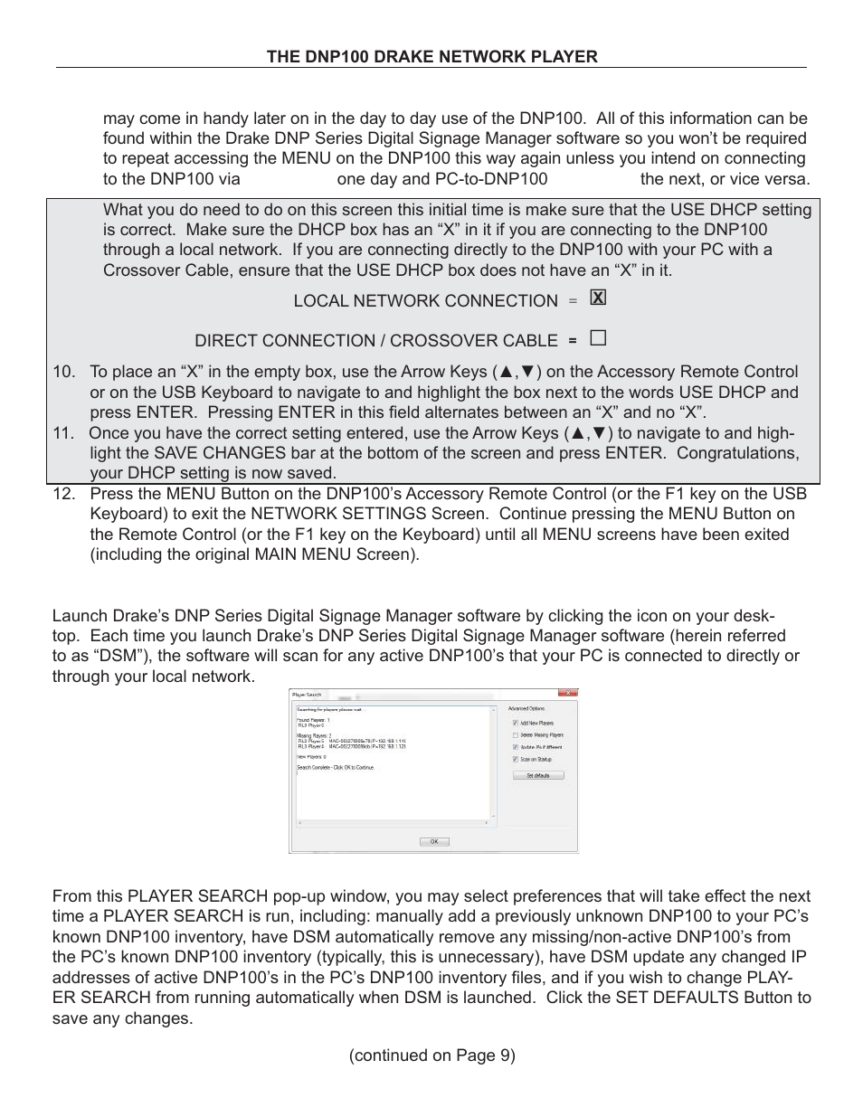 Drake DNP100 Network Media Player User Manual | Page 8 / 44