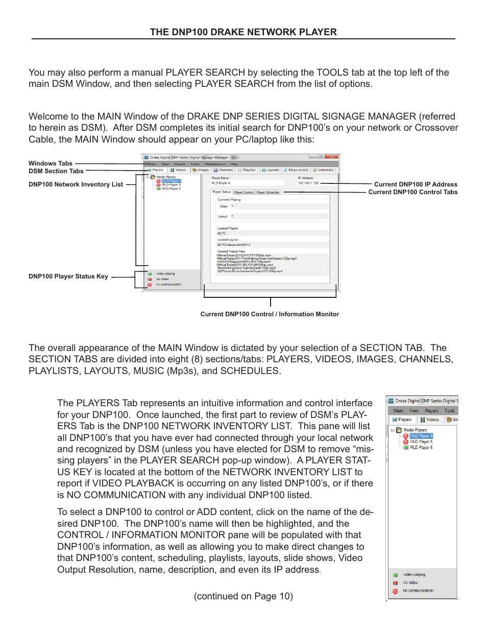 Drake DNP100 Network Media Player User Manual | Page 9 / 44