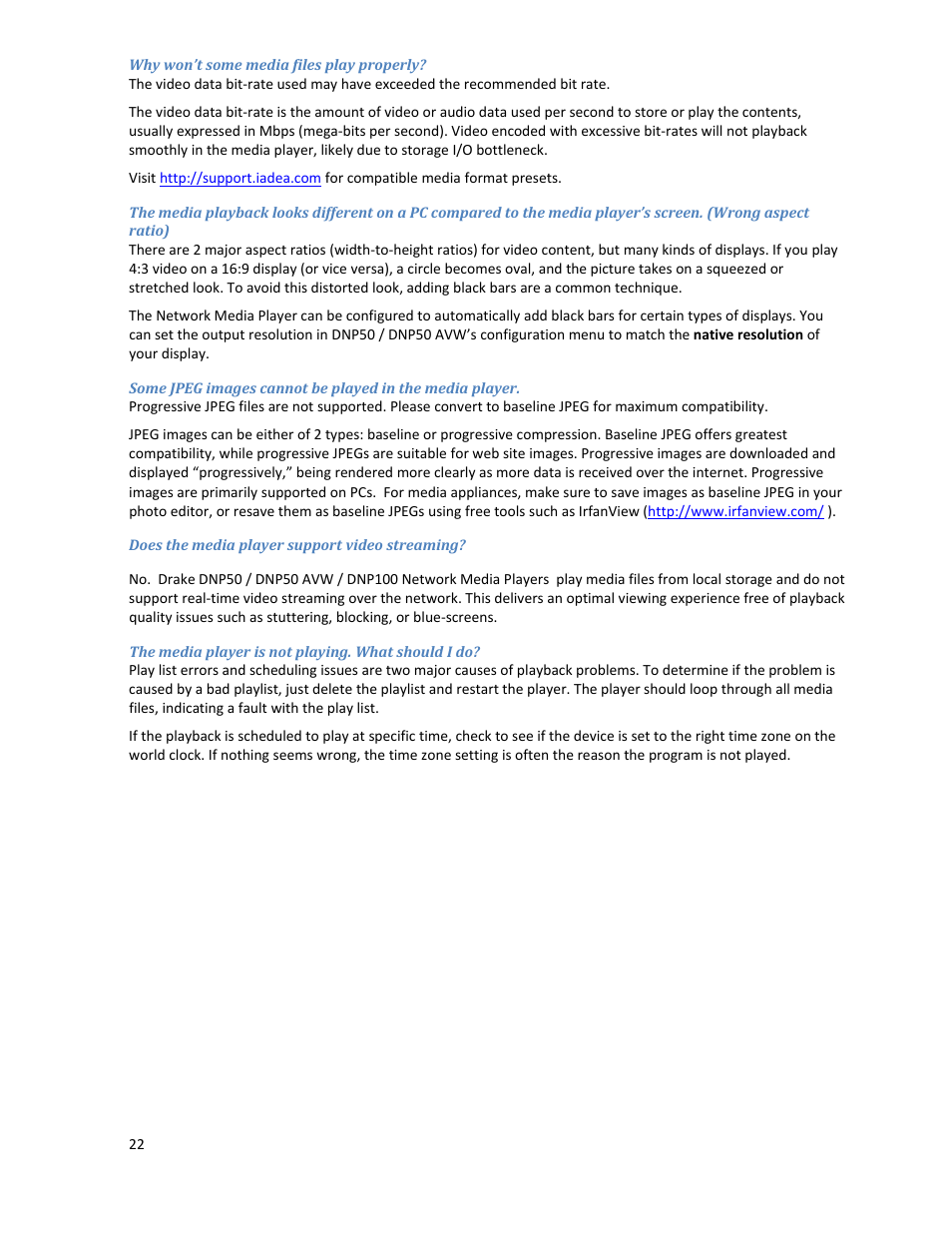 Dnp50 im v002 20140106 p24 | Drake DNP50/DNP50 AVW Network Media Player User Manual | Page 24 / 28