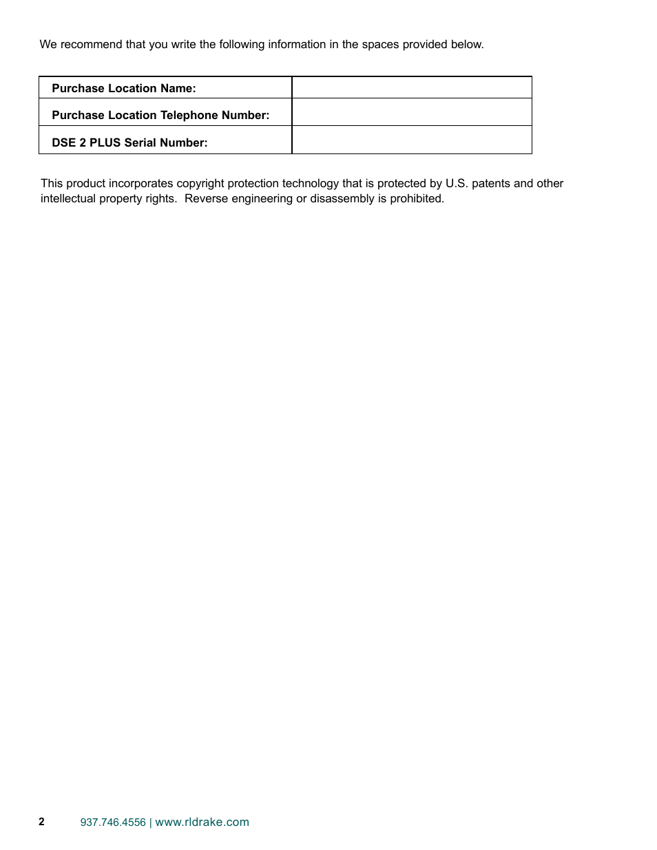 Drake DSE2 Plus HD Encoder w/QAM Output User Manual | Page 2 / 20