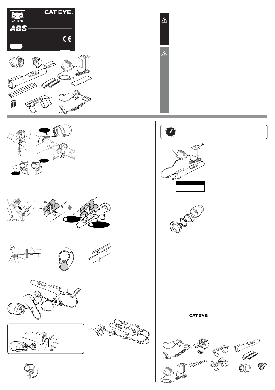 CatEye ABS-10 User Manual | 1 page