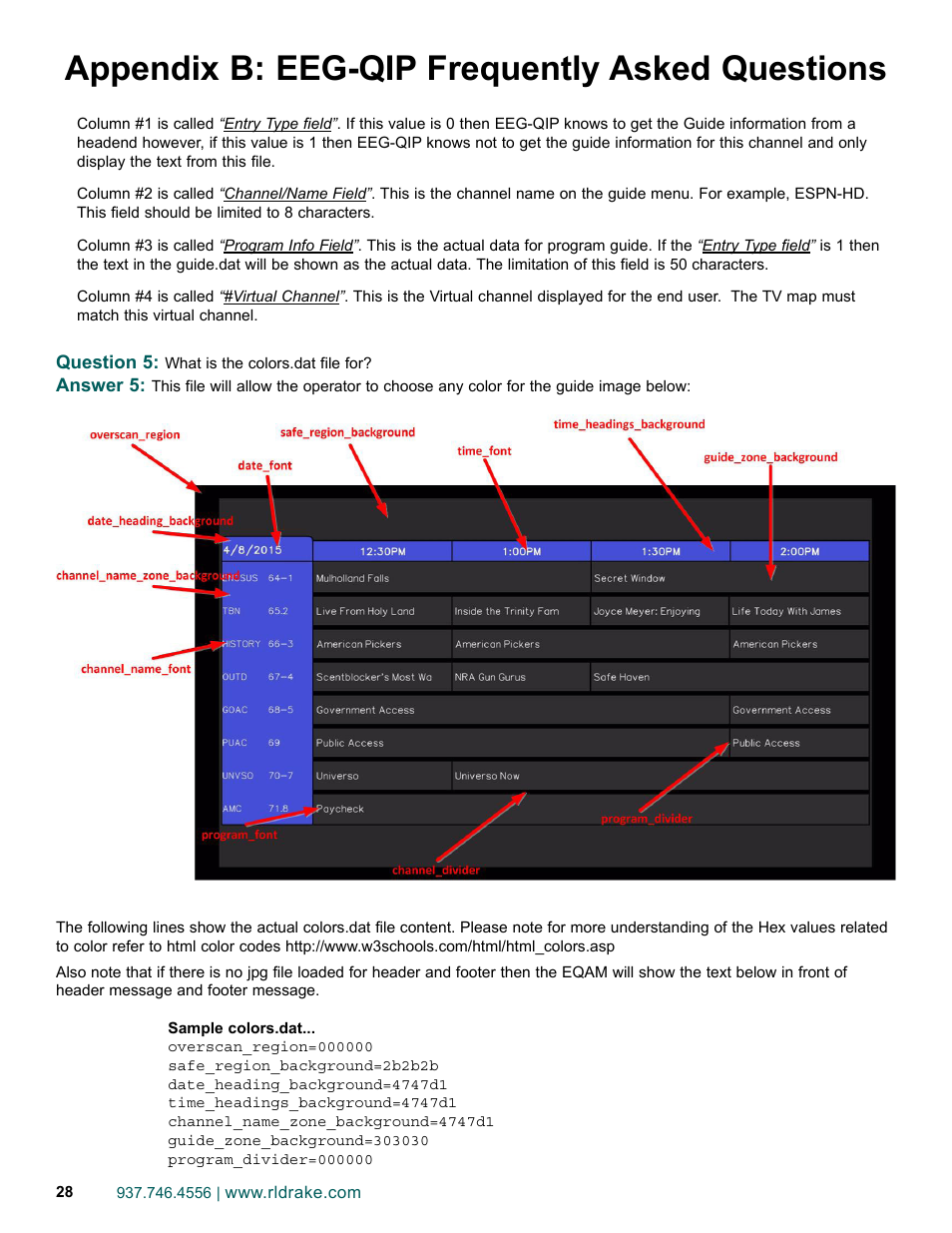 Appendix b: eeg-qip frequently asked questions | Drake EEG-QIP Enterprise Edge Guide with QAM and IP Input / CHIC Software User Manual | Page 28 / 32