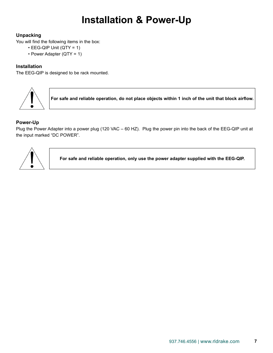 Drake EEG-QIP Enterprise Edge Guide with QAM and IP Input / CHIC Software User Manual | Page 7 / 32