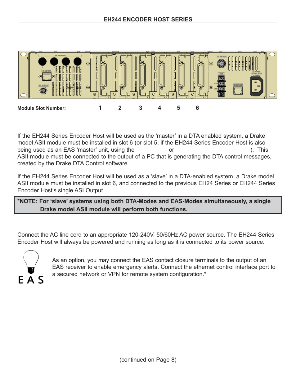 Drake EH244 SERIES User Manual | Page 7 / 20