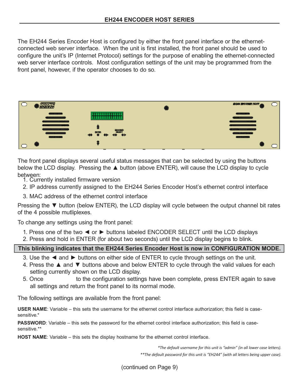 Drake EH244 SERIES User Manual | Page 8 / 20