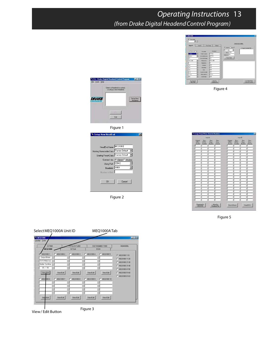 Operating instructions 13 | Drake MEQ1000A Multiplexing Hybrid QAM Modulator User Manual | Page 13 / 20