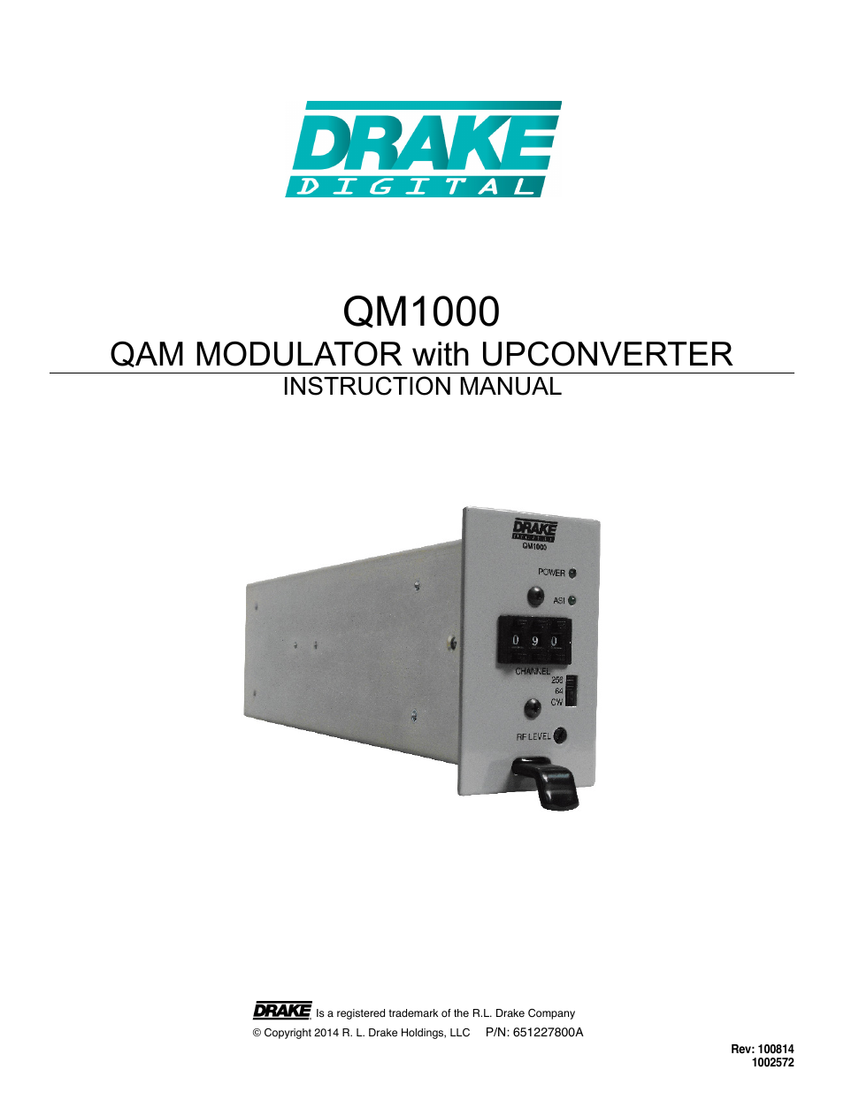 Drake QM1000 Modular QAM Modulator User Manual | 8 pages